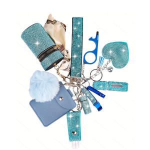 11 Piece Rhinestone Safety Keychain Set | MagiUSA
